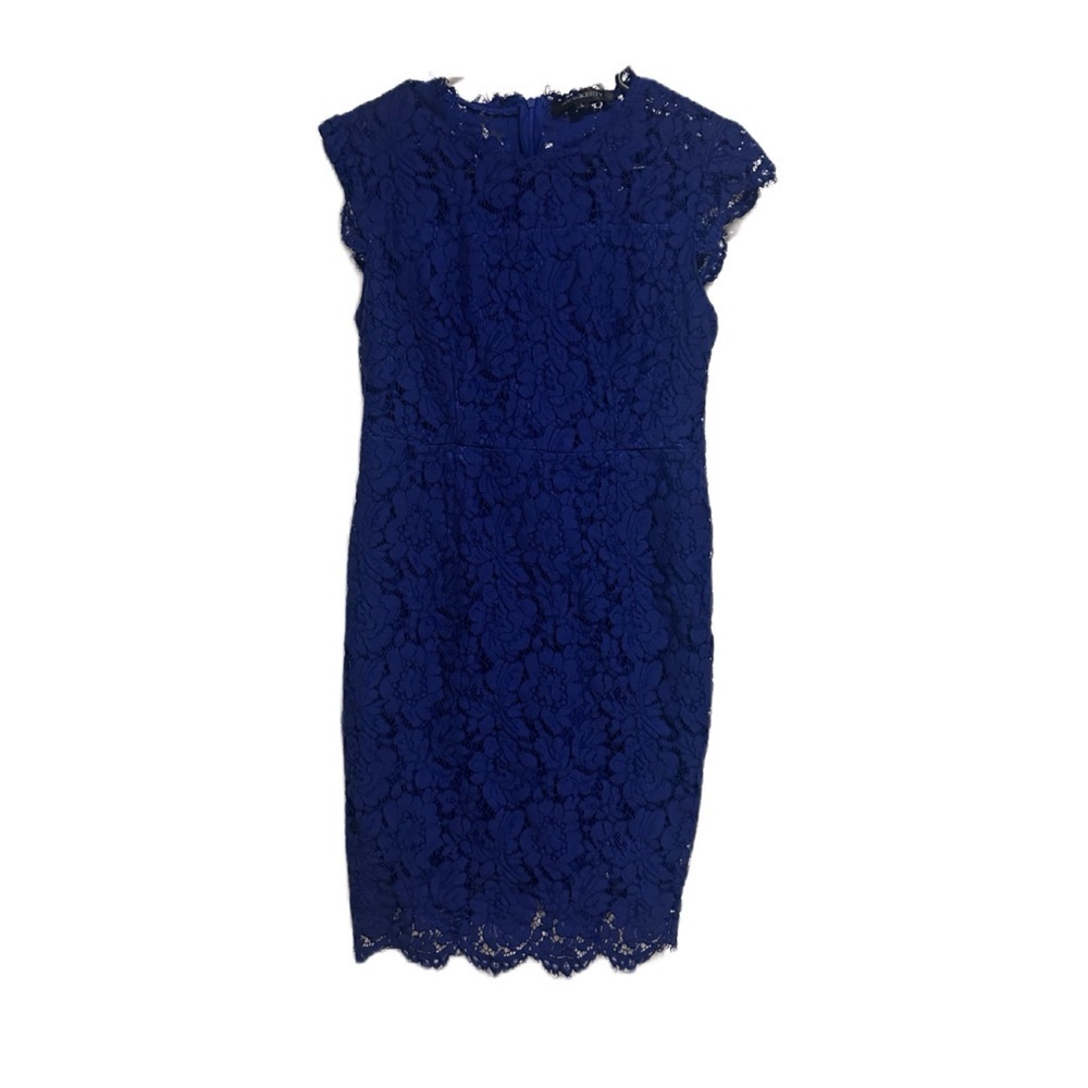 Merokeety Royal Blue Lace Floral Lined Formal Dress Size Large